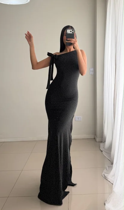 Vestido Nudo Costado