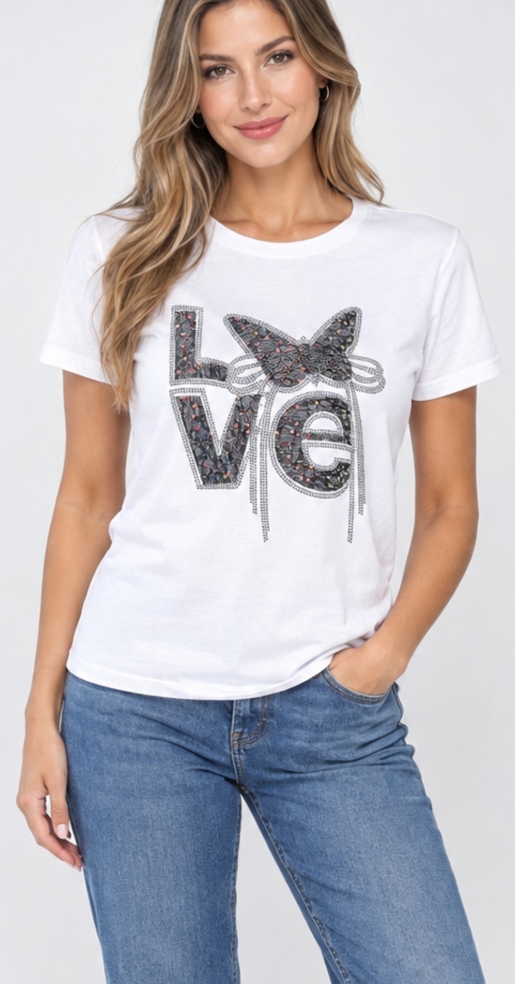 Remeras Algodón con Apliques Brillo Calidad Importados - Imagen 3