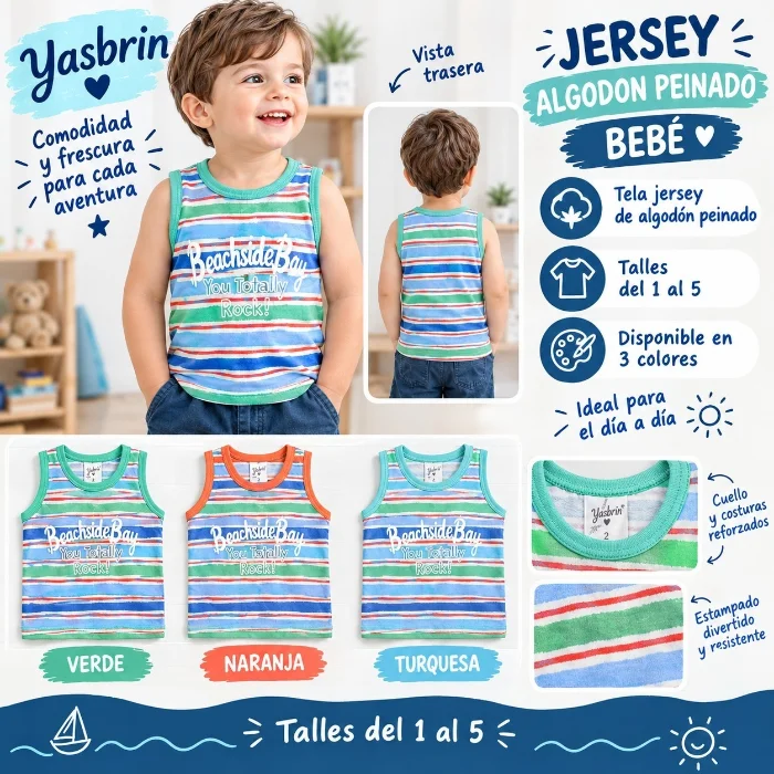 Musculosa Rayados Bebe