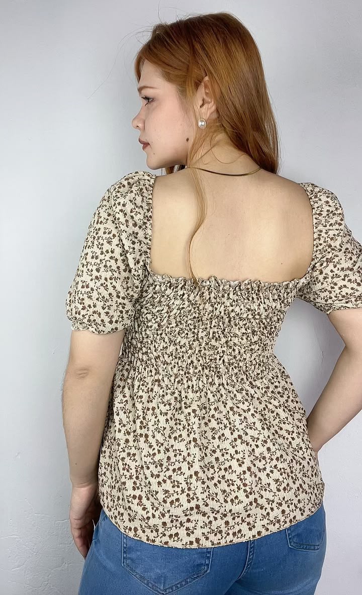 Blusa Frunce Flor Mc - Imagen 2