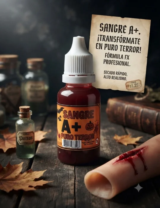 Sangre Artificial C/ Gotero, Disfraz, Hallowen