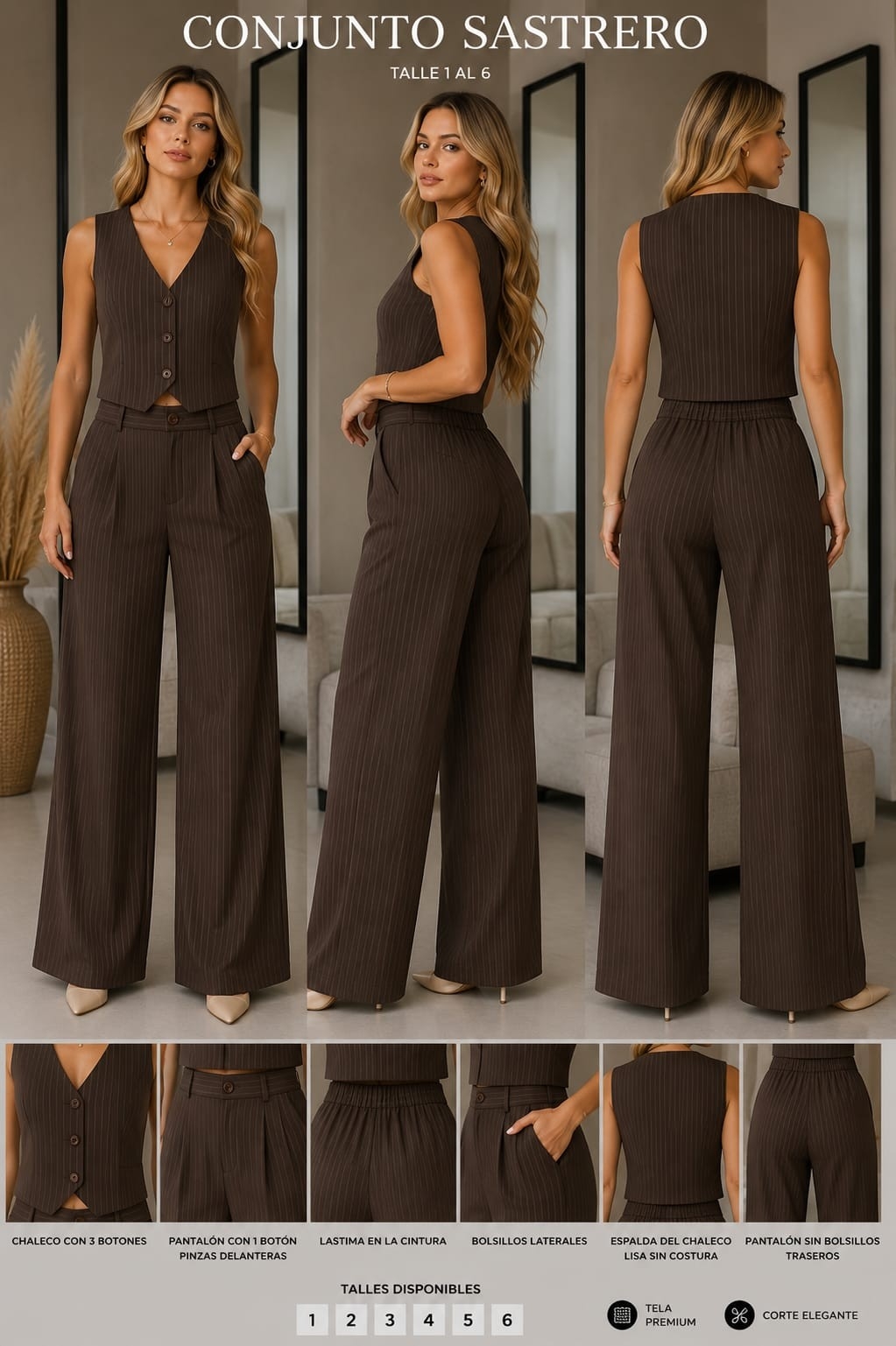Conjunto Sastreros Tallados - Imagen 2