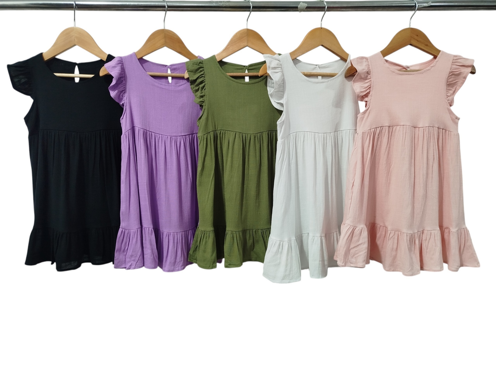 Vestido de Nena Lino con Spandex - Imagen 2