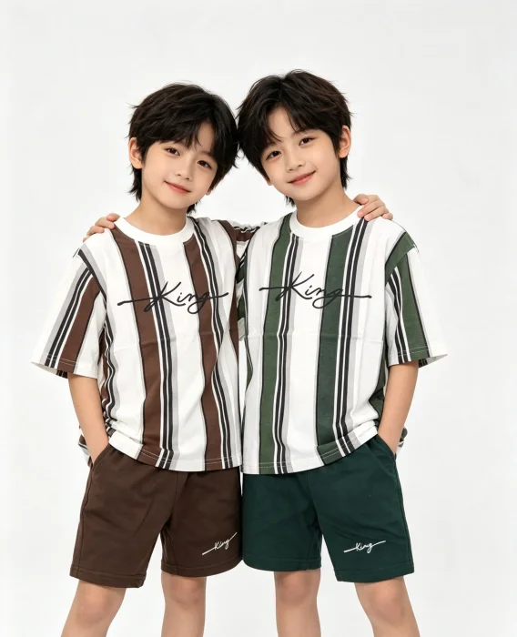 Remeras Rayadas Oversise Conjuntos Niños