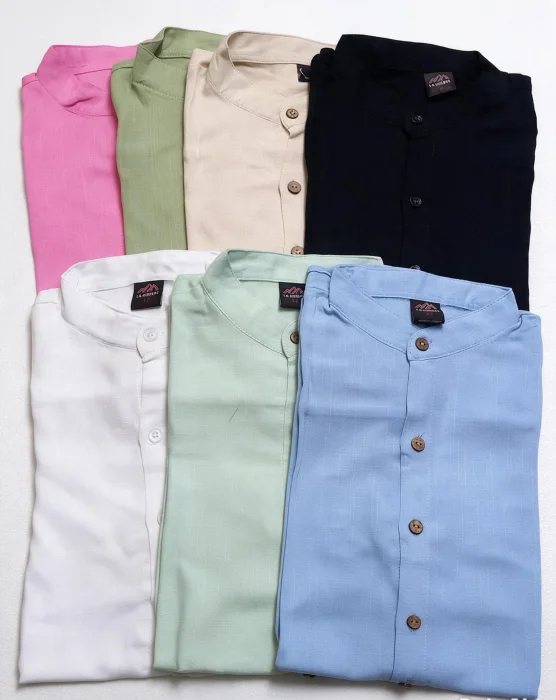 Camisa de Lino Manga Corta