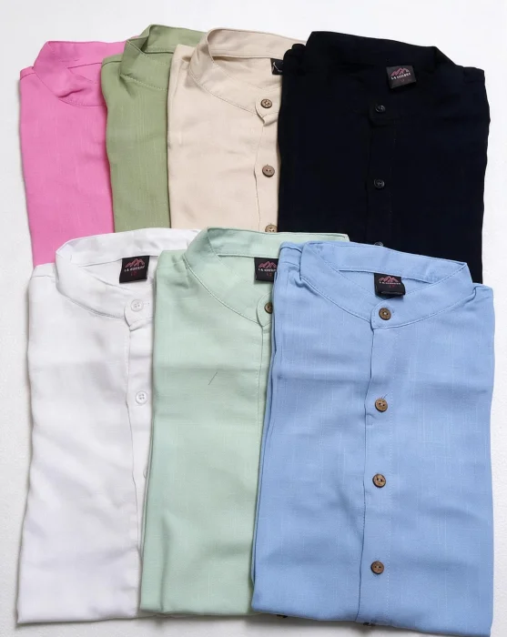 Camisa de Lino Manga Corta
