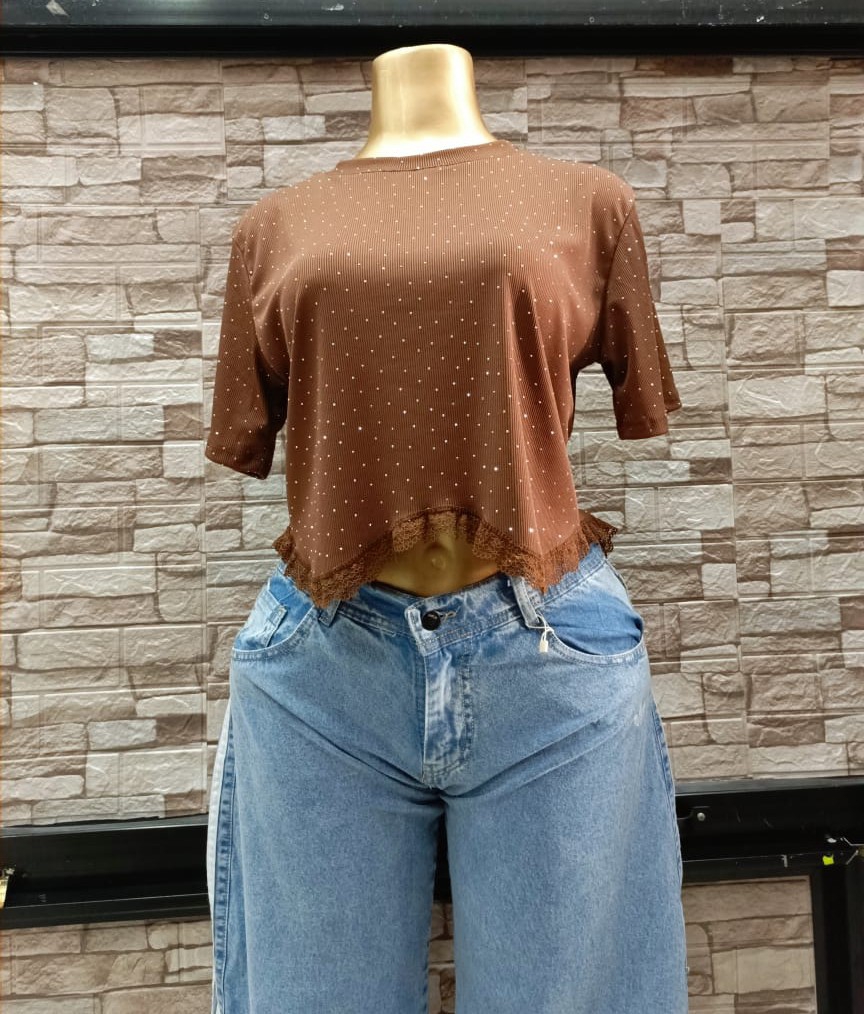 Remeras con Brillo y Puntilla - Imagen 3
