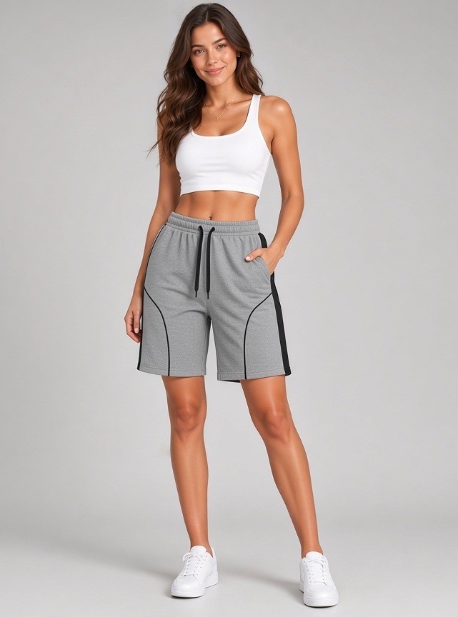 Shorts  con Franja y Venas - Imagen 2
