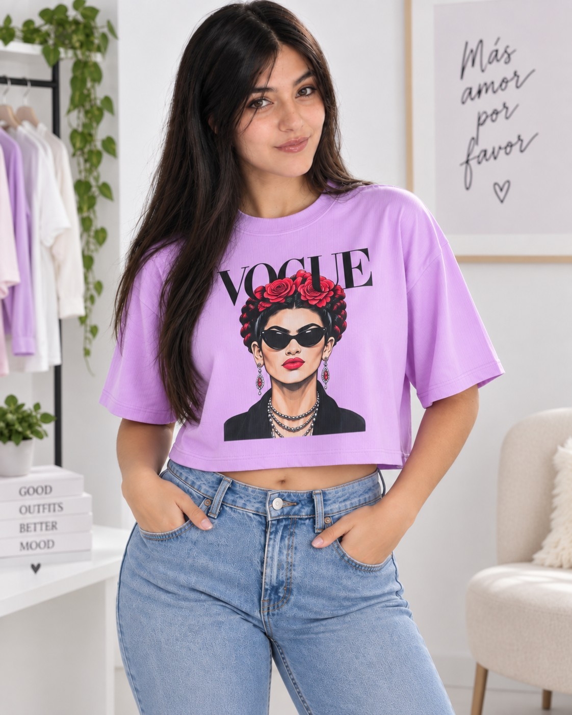 Crop Top Oversize Estampado - Imagen 4