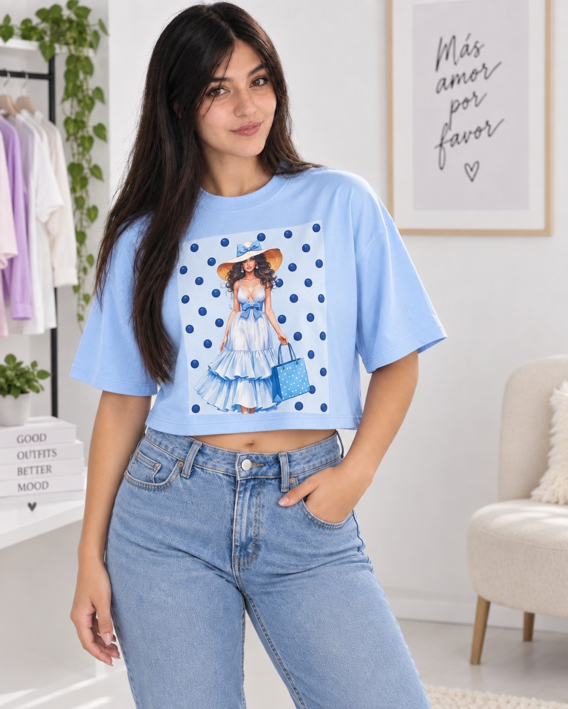 Crop Top Oversize Estampado - Imagen 6