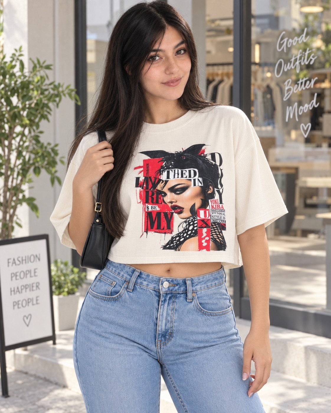 Crop Top Oversize Estampado - Imagen 8