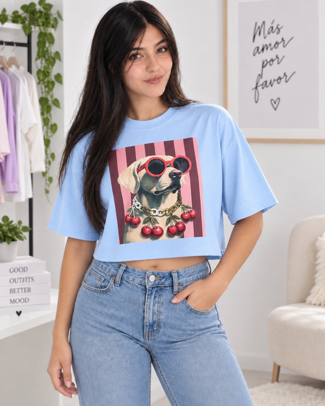 Crop Top Oversize Estampado - Imagen 9