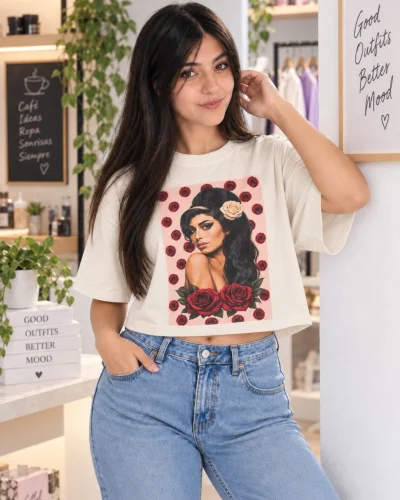 Crop Top Oversize Estampado
