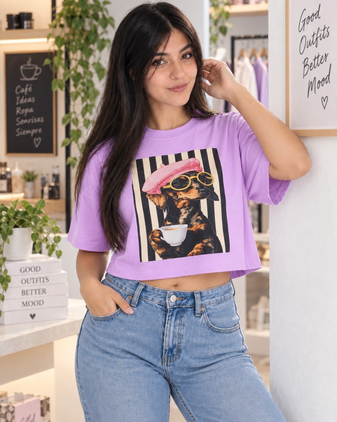 Crop Top Oversize Estampado - Imagen 7