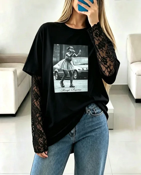 Remeras Manga Encaje (tendencia)
