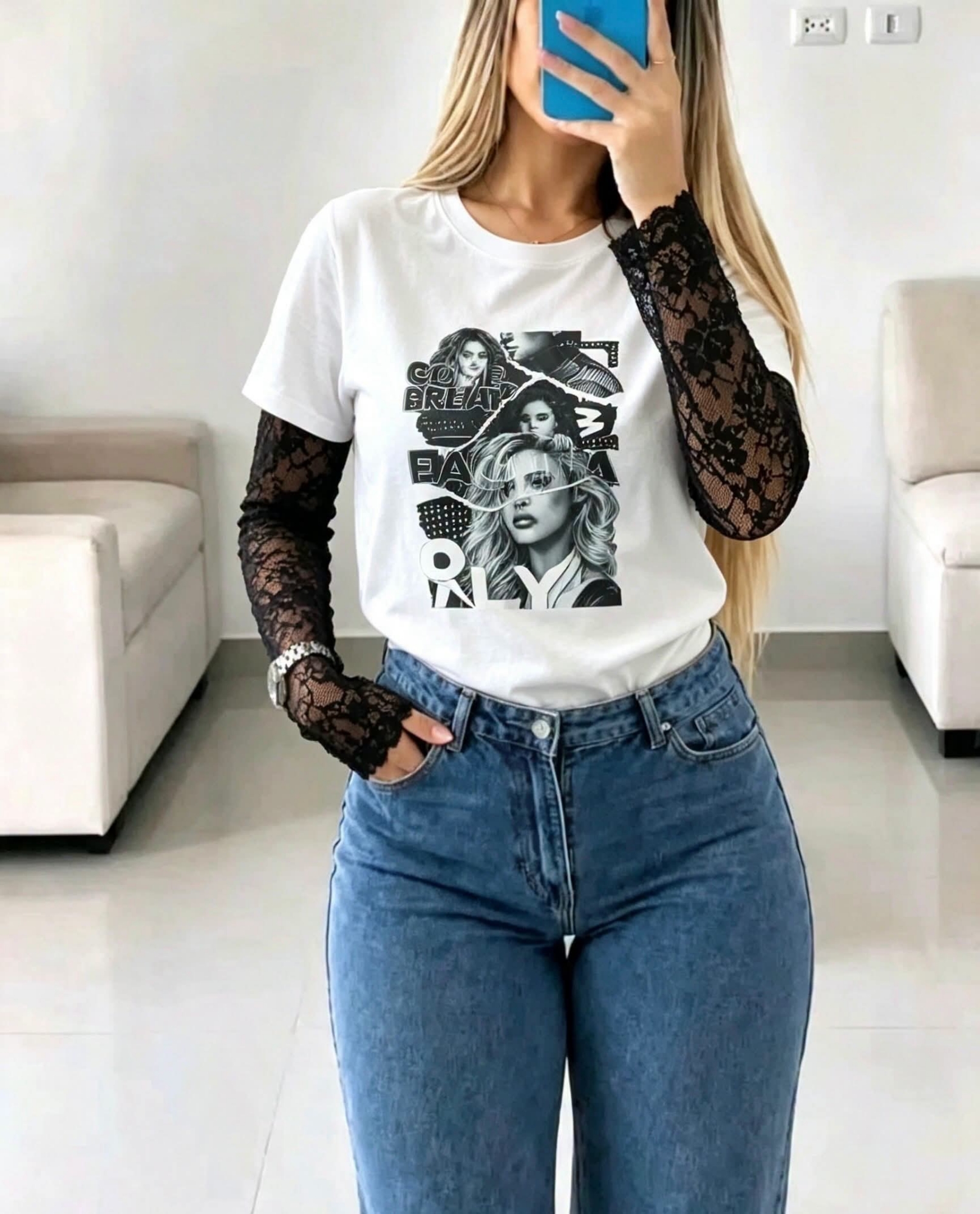 Remeras Manga Encaje (tendencia) - Imagen 6