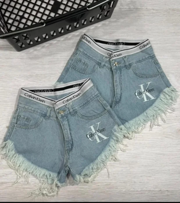 Short Celeste Desflecado