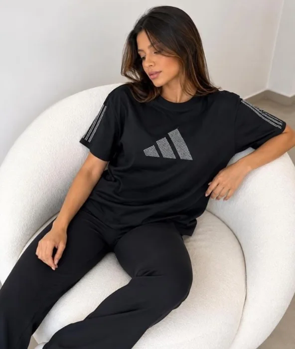Remerones con Strass de Algodon Peinado