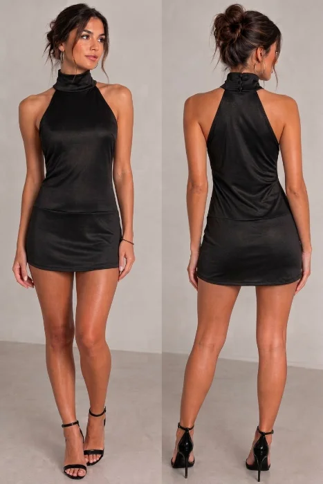 Vestido Halter Mujer Noche