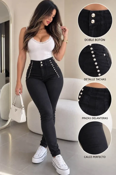 Pantalón Skinny Tacha Elastizado(leer Descripción)