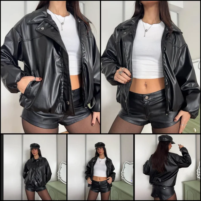 Bomber Eco Cuero