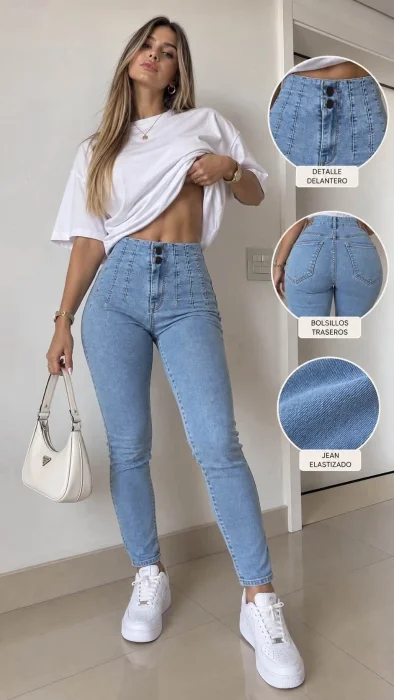 Pantalón Skinny Pinzas Elastizado(leer Descripción)