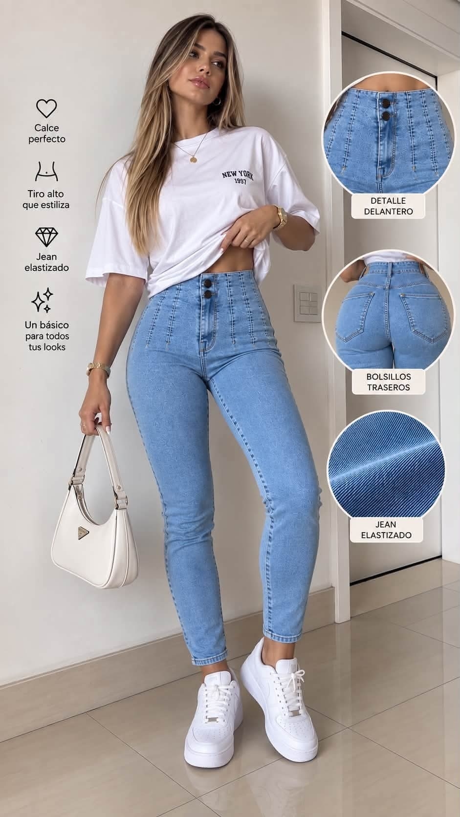 Pantalón Skinny Pinzas Elastizado(leer Descripción) - Imagen 2