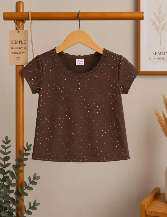 Remera Strass con Puntilla