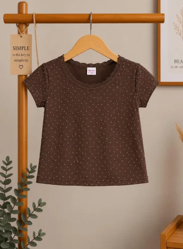 Remera Strass con Puntilla