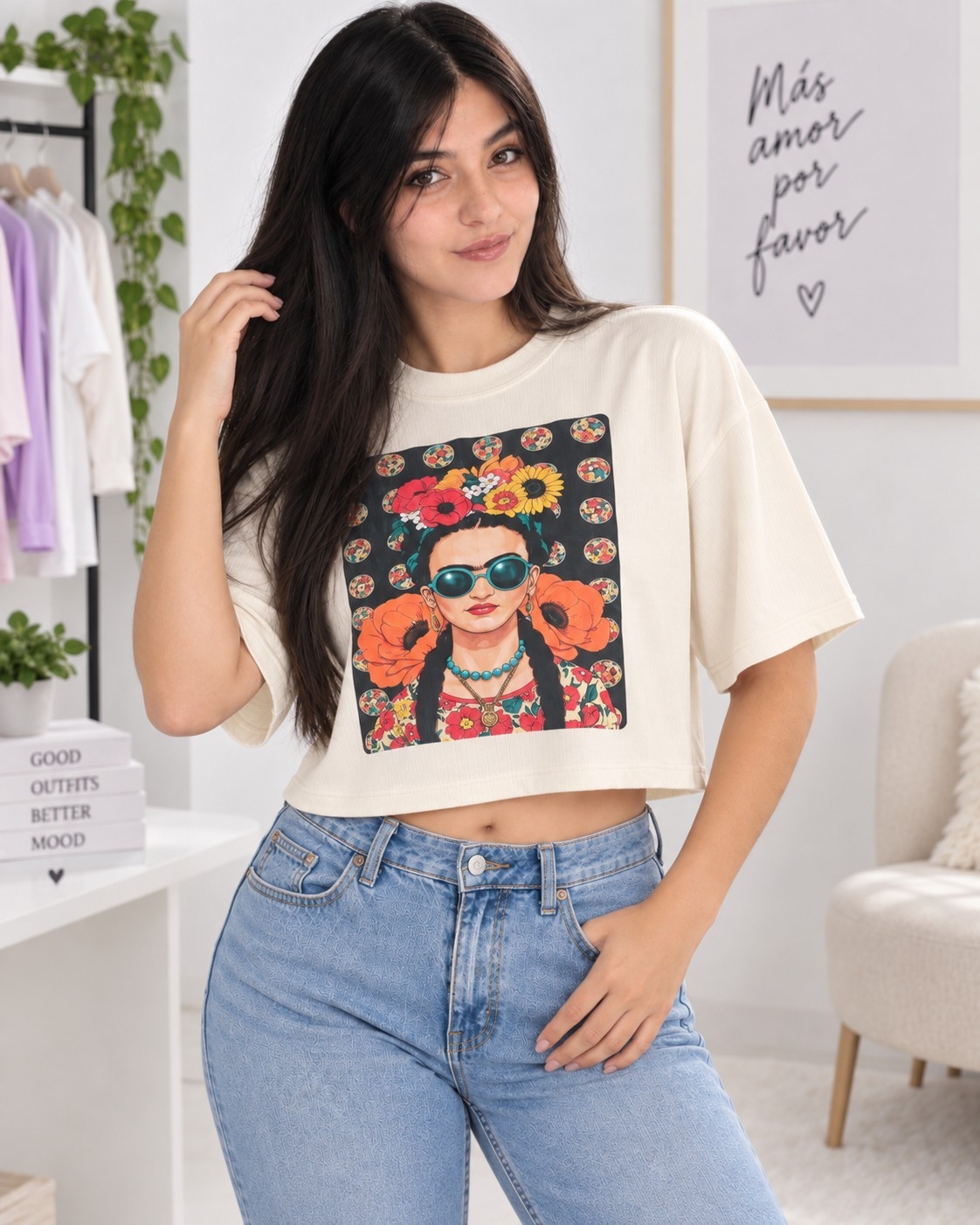 Crop Top Oversize Estampado - Imagen 4