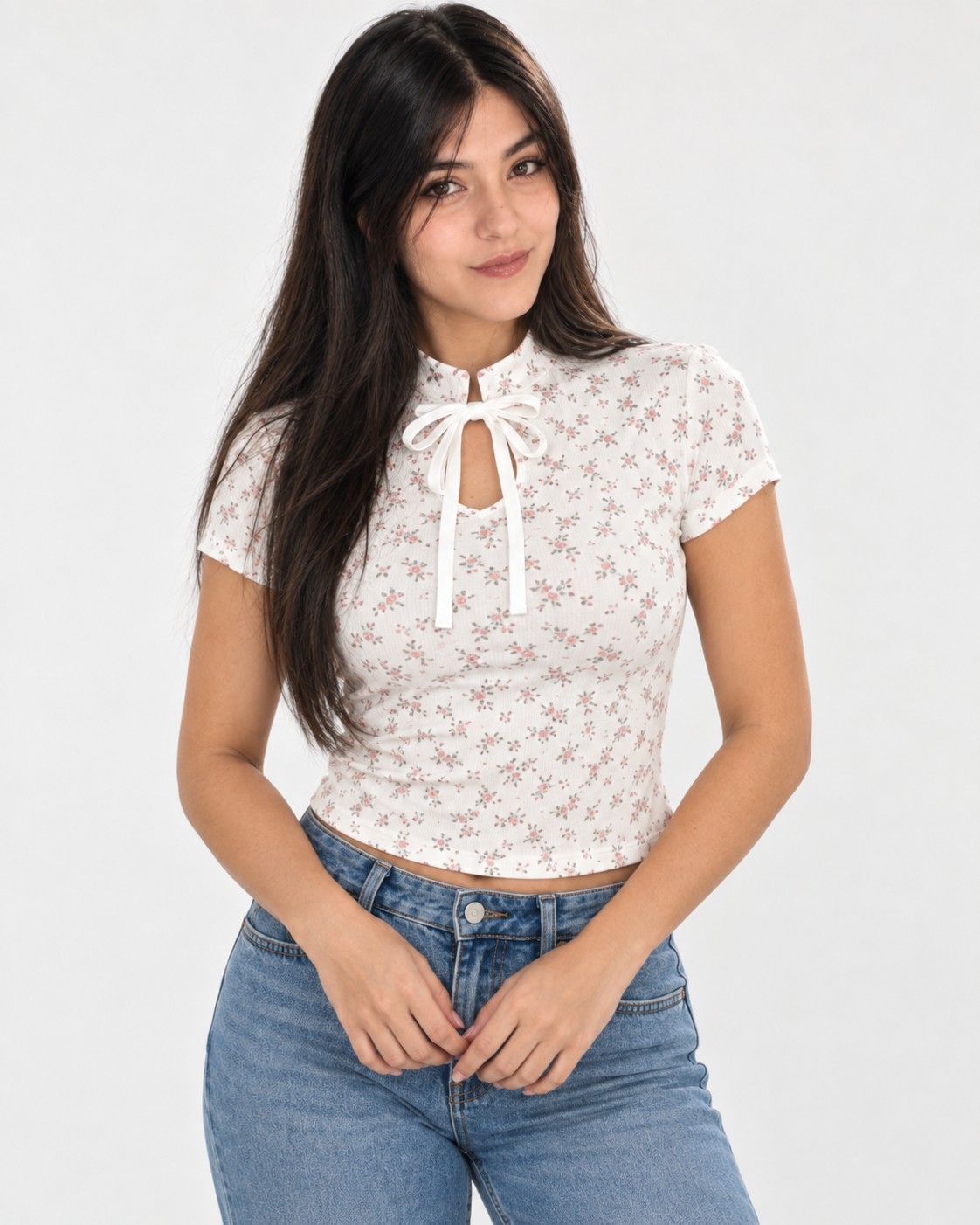 Basica Estampada Cuello Kimono - Imagen 6