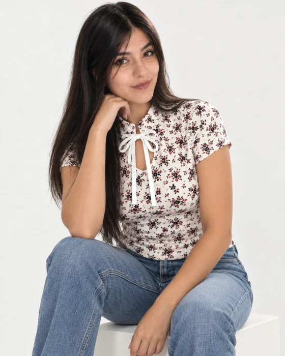 Básicas Estampadas Cuello Kimono