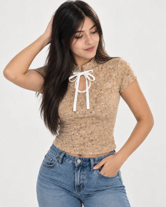 Remeras Estampadas Cuello Kimono