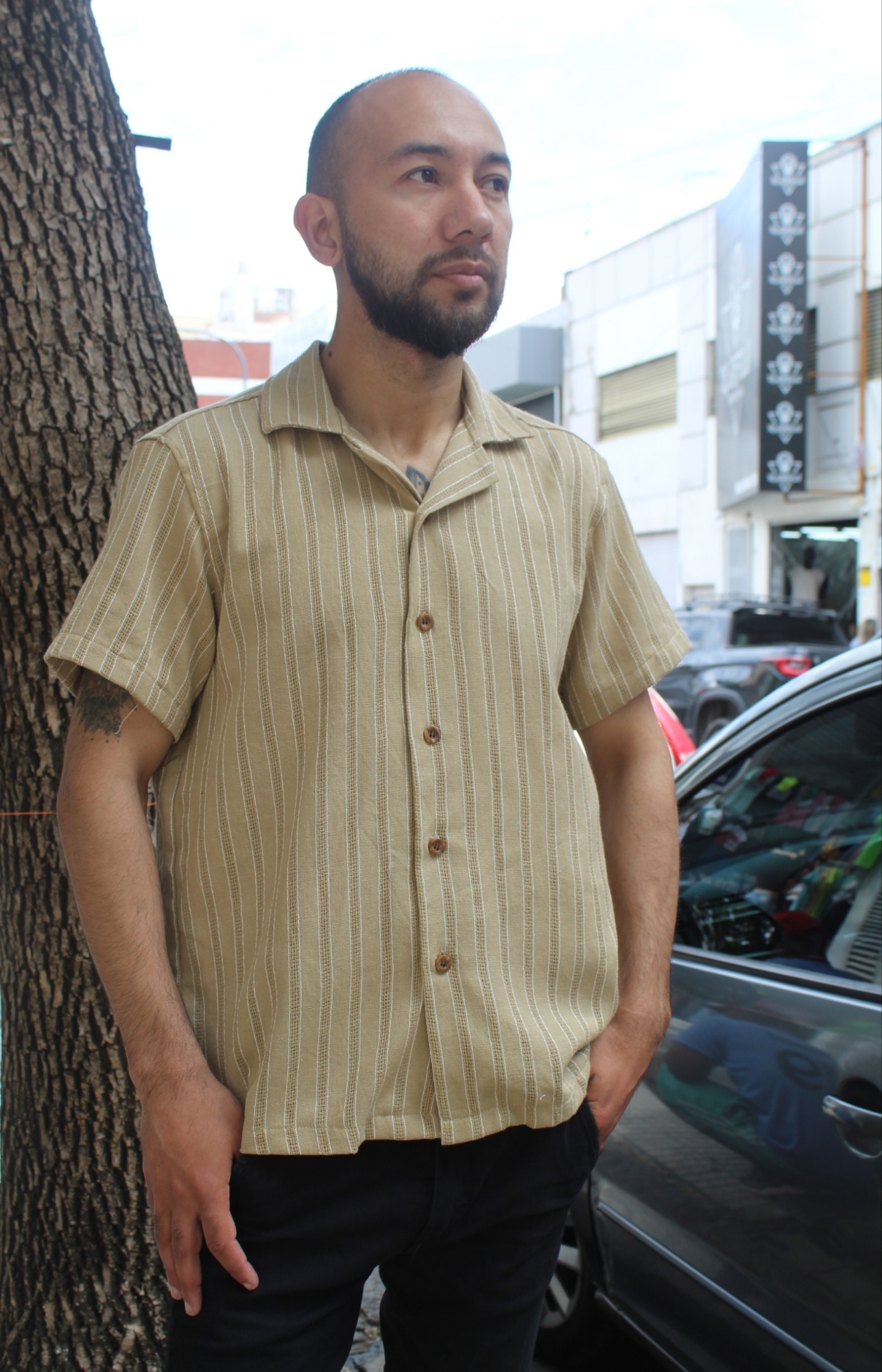 Camisas Crochet Cuello Cubano - Imagen 3