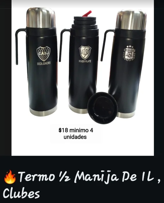 Termo 1/2 Manija de 1 Litro Clubes