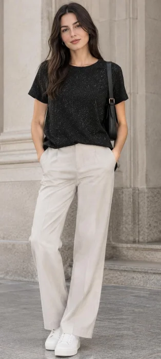 Remera con Tajo Gliter