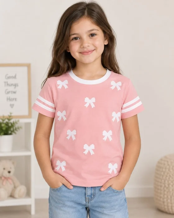 Remera de Nena Moño y Corazón