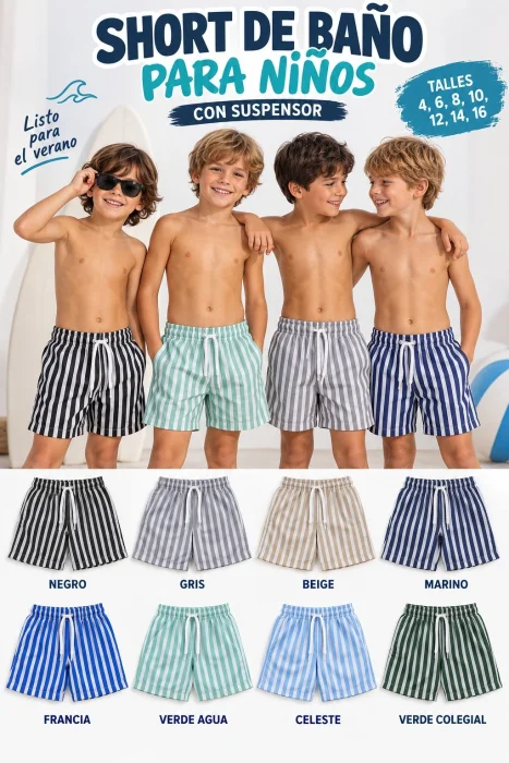 Short de Niños con Suspensor