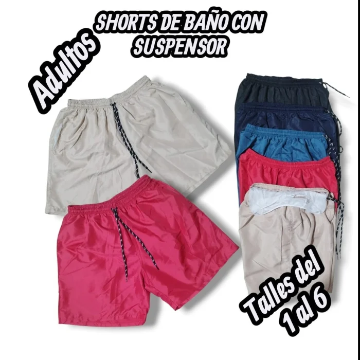 Short de Baño de Adultos con Suspensor
colores Variados