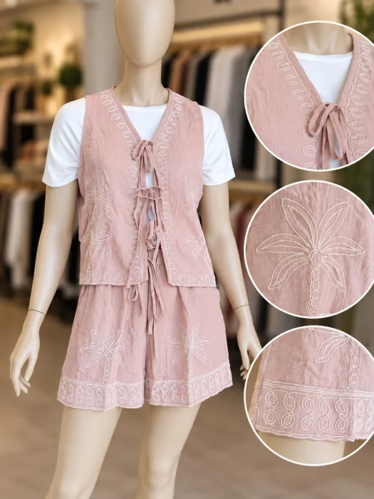Conjunto de Lino Bordado