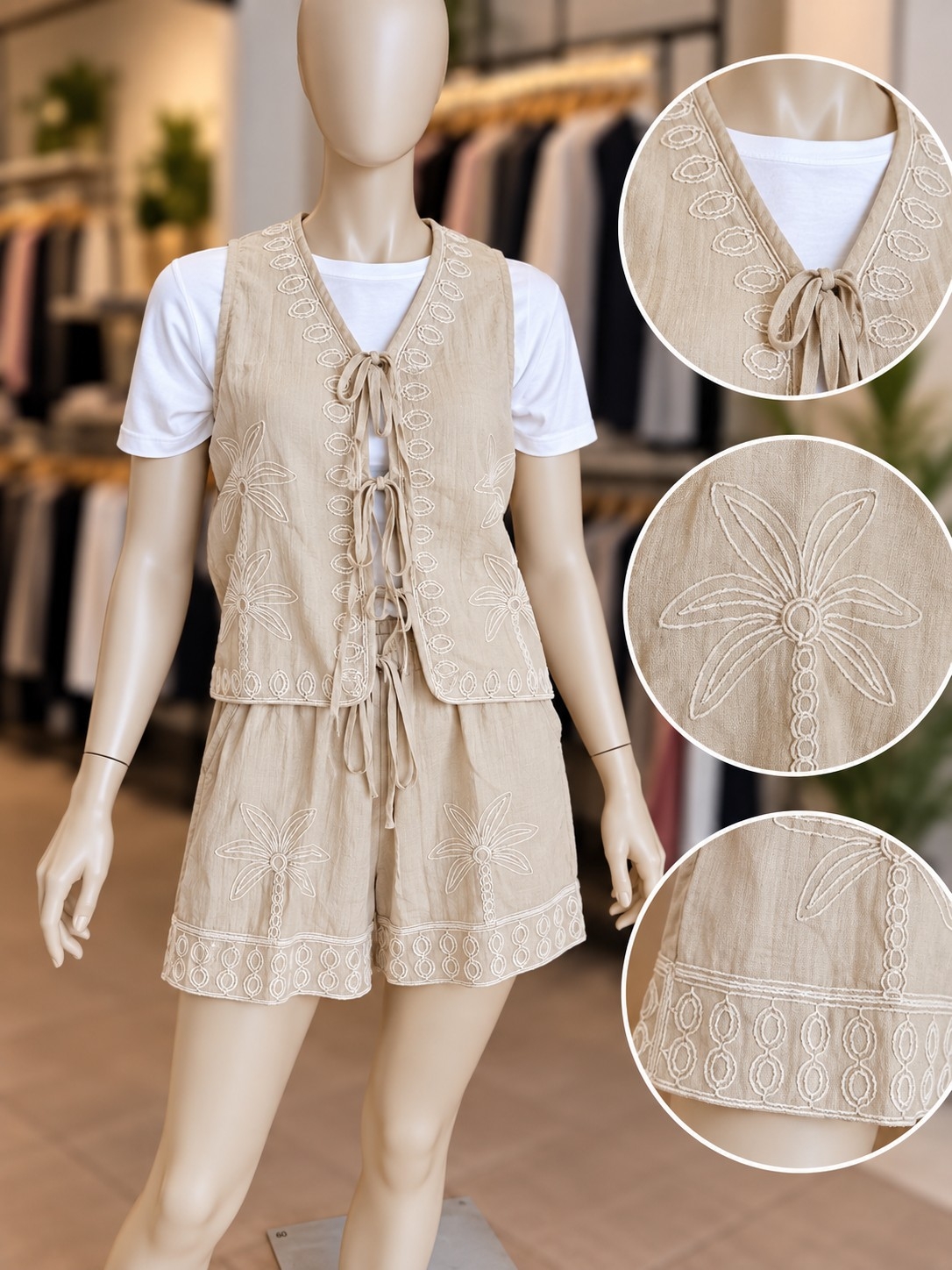 Conjunto de Lino Bordado - Imagen 2