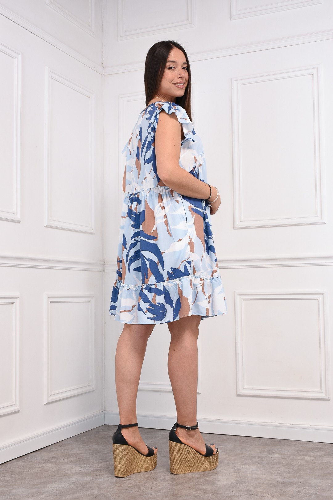 Vestido con Bolsillos "katia" en Fibrana Poplin Talles 4 y 6 - Imagen 5