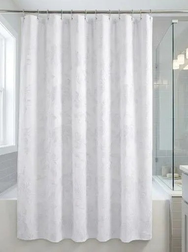 Cortina de Baño Impermeable con Relieve 180x180cm Ganchos - Imagen 2