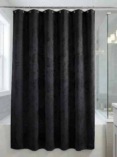 Cortina de Baño Impermeable con Relieve 180x180cm Ganchos - Imagen 7