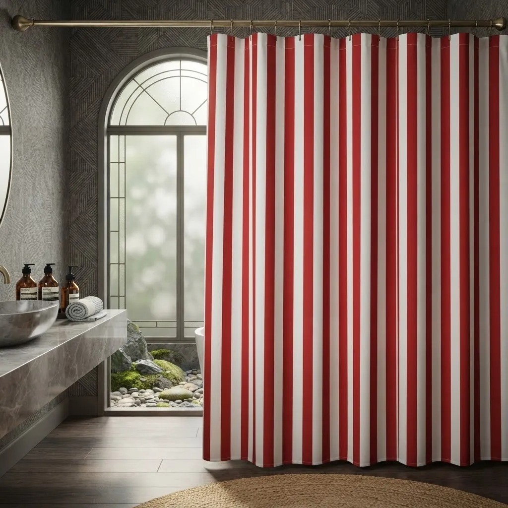 Cortina de Baño Peva Impermeable 180x180cm Ganchos - Imagen 2