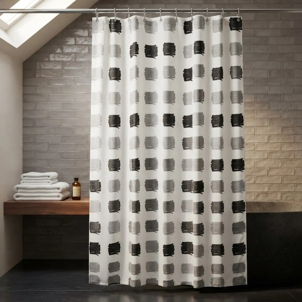 Cortina de Baño Peva Impermeable 180x180cm Ganchos - Imagen 6