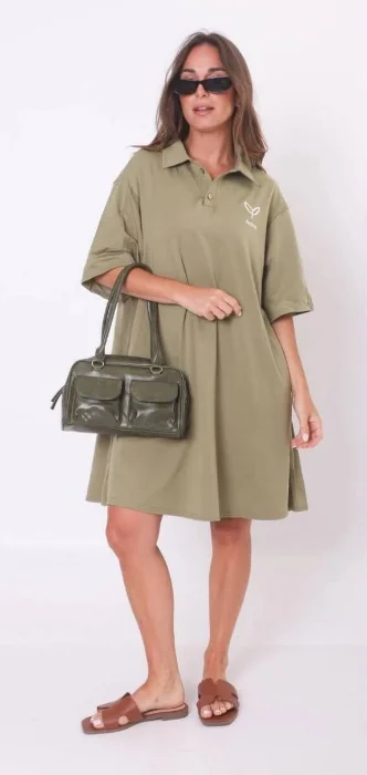 Vestido Chomba Bordada Importada