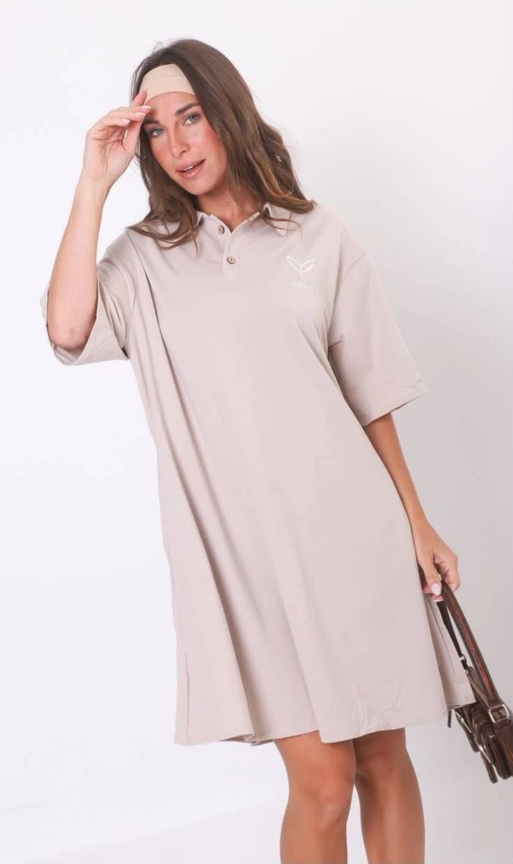 Vestido Chomba Bordada Importada - Imagen 2