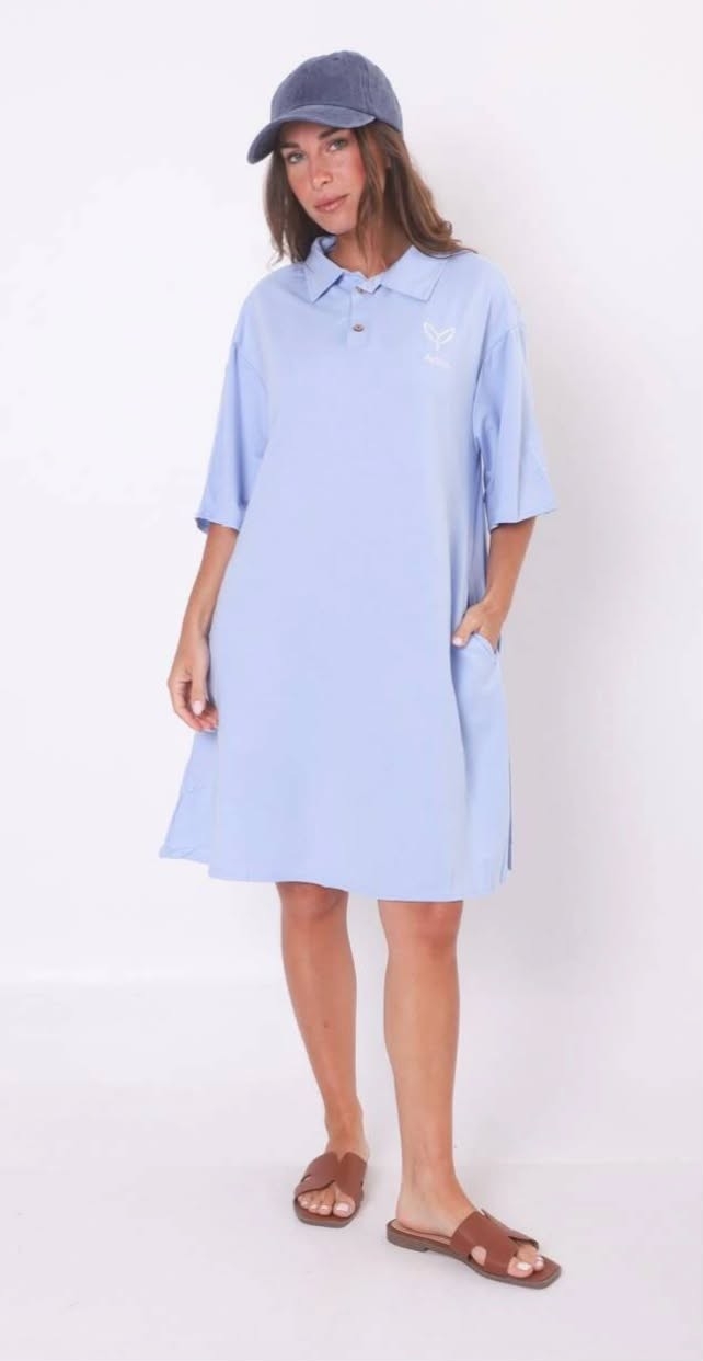 Vestido Chomba Bordada Importada - Imagen 3