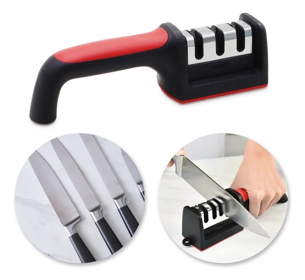 Afilador de Cuchillos 3 e 1 Mango Ergonomico - Imagen 2